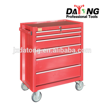 Boîte à outils en acier avec coffres et armoires à roulettes 4 roulettes (rouges)